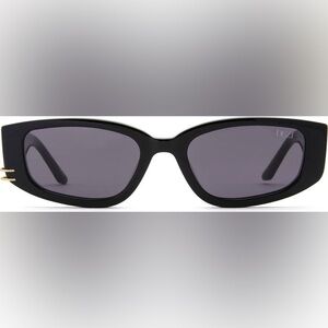 DEZI Black Rectangular Sunglasses